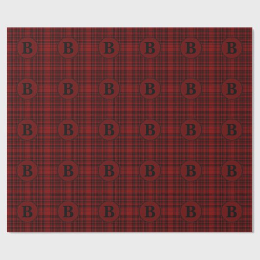 FARMHOUSE RED GINGHAM CHECKERED PLAID CADEAUPAPIER (Vlak)