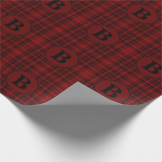 FARMHOUSE RED GINGHAM CHECKERED PLAID CADEAUPAPIER (Hoek)