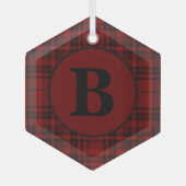 FARMHOUSE RED GINGHAM CHECKERED PLAID GLAS ORNAMENT (Voorkant)
