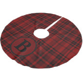 FARMHOUSE RED GINGHAM CHECKERED PLAID KERSTBOOM ROK (Gekanteld)
