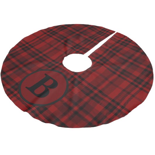 FARMHOUSE RED GINGHAM CHECKERED PLAID KERSTBOOM ROK (Gekanteld)