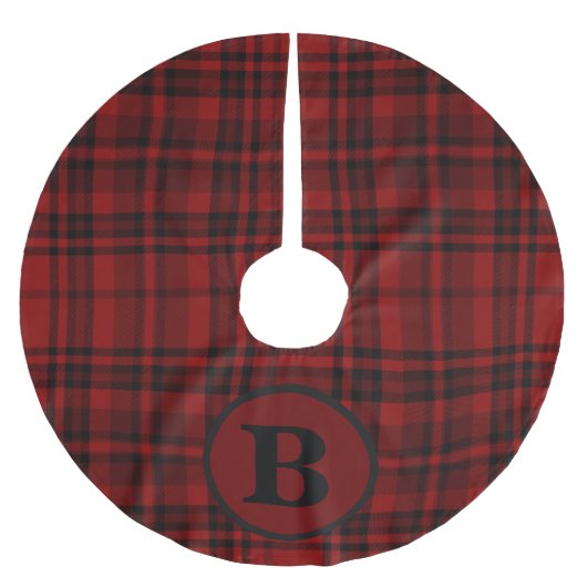 FARMHOUSE RED GINGHAM CHECKERED PLAID KERSTBOOM ROK (Voorkant)