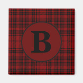 FARMHOUSE RED GINGHAM CHECKERED PLAID MAGNEET (Voorkant)