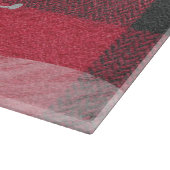 Farmhouse Red & Grey Buffalo Deer Snowflake Snijplank (Hoek)