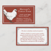 Farmhouse Red Vintage Hen Egg Visitekaartje (Voorkant / Achterkant)