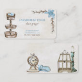 Farmhouse Retro  Finances Treasures Visitekaartje (Voorkant / Achterkant)