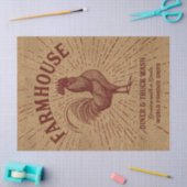 Farmhouse Rooster Burlap Tissue Paper Tissuepapier (Craft)
