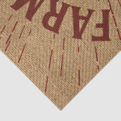 Farmhouse Rooster Burlap Tissue Paper Tissuepapier (Detail)