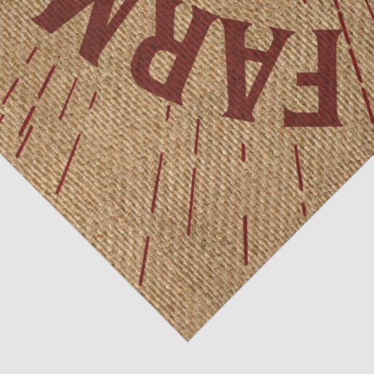 Farmhouse Rooster Burlap Tissue Paper Tissuepapier (Detail)