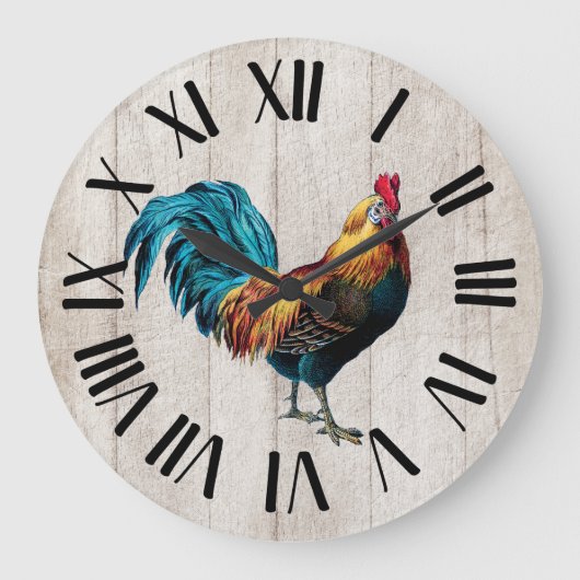 Farmhouse Rooster Grote Klok (Voorkant)