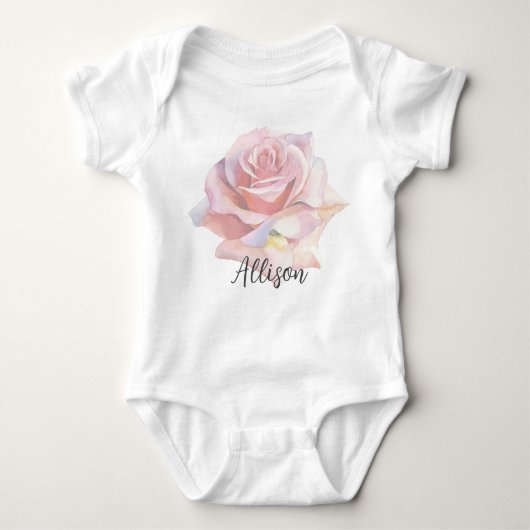 Farmhouse Roze Roos Handtekening Romper (Voorkant)