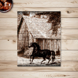 Farmhouse Rustic Barn Horse Legpuzzel