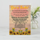 Farmhouse Rustic BBQ Invitation Pig-roast Wood  Kaart (Staand voorkant)