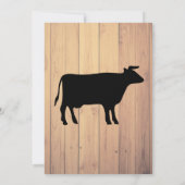 Farmhouse Rustic BBQ Invitation Pig-roast Wood  Kaart (Achterkant)