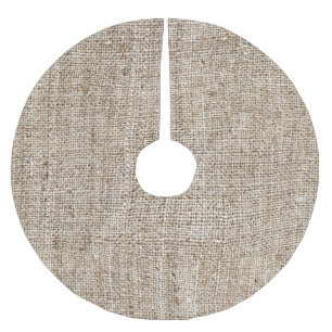 Farmhouse Rustic Brown Burlap Texture Kerstboom Rok