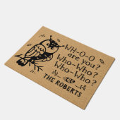 Farmhouse Rustic Burlap Owl die Funny Custom Boerd Deurmat (Schuin)