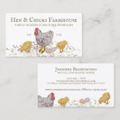 Farmhouse Rustic Chicks Hen Boerderij Visitekaartje (Voorkant / Achterkant)