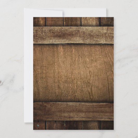 Farmhouse Rustic Compass Roos Wedding Kaart (Achterkant)