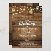 Farmhouse Rustic Compass Roos Wedding Kaart (Voorkant / Achterkant)