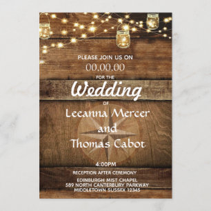 Farmhouse Rustic Compass Roos Wedding Kaart