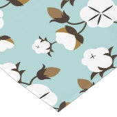 Farmhouse Rustic Cotton Flowers & Blauwgroen Lange Tafelloper (Hoek)