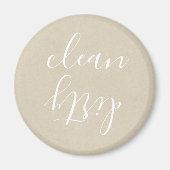 Farmhouse Rustic Cream Beige Dishwasher Magnet (Voorkant)