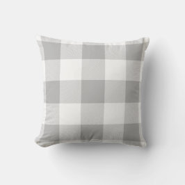 Farmhouse Rustic Grey Buffalo Check Pset Kussen