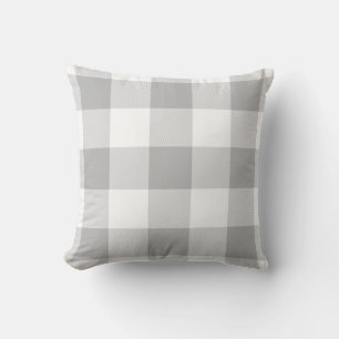 Farmhouse Rustic Grey Buffalo Check Pset Kussen