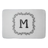 Farmhouse Rustic Laurel | Monogram Badmat (Voorkant)
