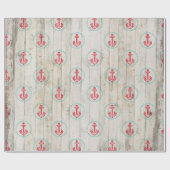 Farmhouse Rustic Nautical Anchor Tropical Beach Cadeaupapier (Vlak)