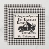 Farmhouse Rustic Old Fashioned kerstKaart (Voorkant / Achterkant)