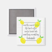 Farmhouse Rustic Optimistic Lemons Quote Magneet (Voorkant / Achterkant)