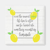 Farmhouse Rustic Optimistic Lemons Quote Magneet (Voorkant)