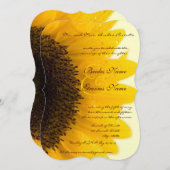 Farmhouse Rustic Sunflower Wedding Kaart (Voorkant / Achterkant)