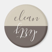 Farmhouse Rustic Tan Brown Dishwasher Magnet (Voorkant)