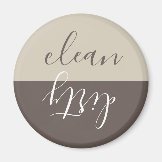 Farmhouse Rustic Tan Brown Dishwasher Magnet (Voorkant)