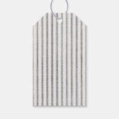 Farmhouse Rustic  Ticking Stripe Cadeaulabel (Voorkant)