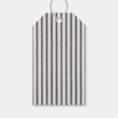 Farmhouse Rustic Ticking Stripe look Cadeaulabel (Voorkant)