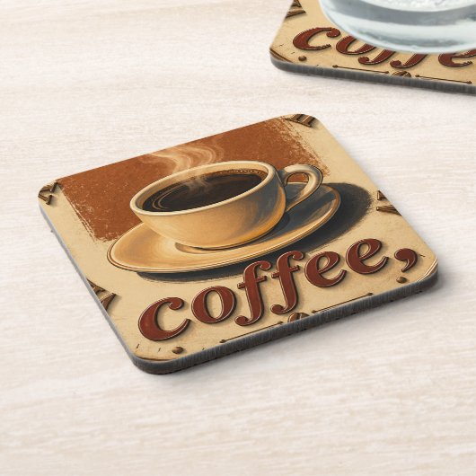 Farmhouse Rustic Vintage Kitchen Coffee Cup Bier Onderzetter (Linkerzijde)