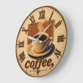 Farmhouse Rustic Vintage Kitchen Coffee Cup Grote Klok (Hoek)