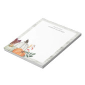 Farmhouse Rustic Waterverf Pumpkins Personalized Notitieblok (Linkerzijde)