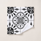 Farmhouse Rustic Wood Black White Gather Samen Bad Handdoek (Wasdoekje)