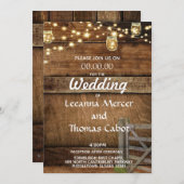 Farmhouse Rustic Wood Gate Weddenschap Kaart (Voorkant / Achterkant)