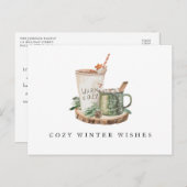 Farmhouse Rustisch Blijf Cozy Winter Wint Kerstmis Briefkaart (Voorkant / Achterkant)