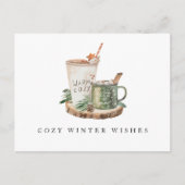 Farmhouse Rustisch Blijf Cozy Winter Wint Kerstmis Briefkaart (Voorkant)