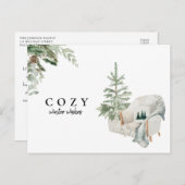 Farmhouse Rustisch Blijf Cozy Winter Wint Kerstmis Briefkaart (Voorkant / Achterkant)