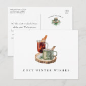 Farmhouse Rustisch Blijf Cozy Winter Wint Kerstmis Briefkaart (Voorkant / Achterkant)
