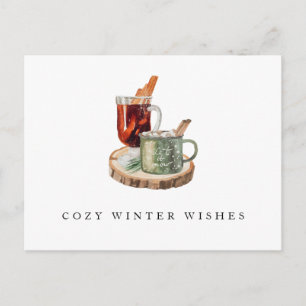 Farmhouse Rustisch Blijf Cozy Winter Wint Kerstmis Briefkaart