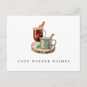 Farmhouse Rustisch Blijf Cozy Winter Wint Kerstmis Briefkaart (Voorkant)