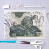 Farmhouse Shabby Chic-Koe met Calf Tissuepapier (Craft)